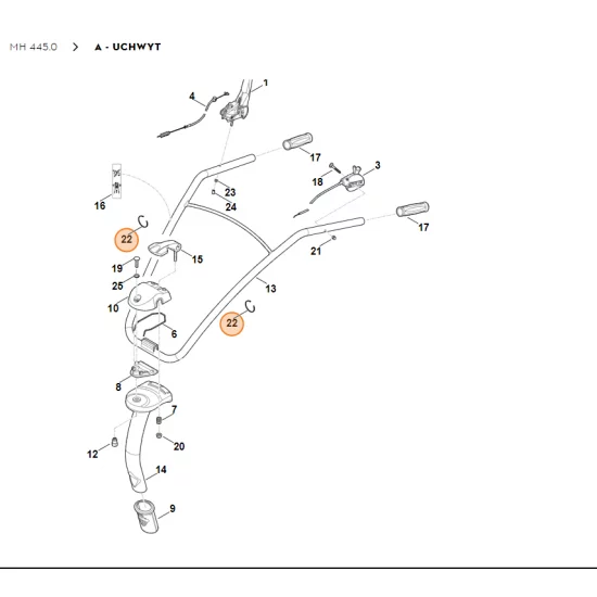 STIHL Glebogryzarka MH445.0 Opaska zaciskowa 0000 988 9206